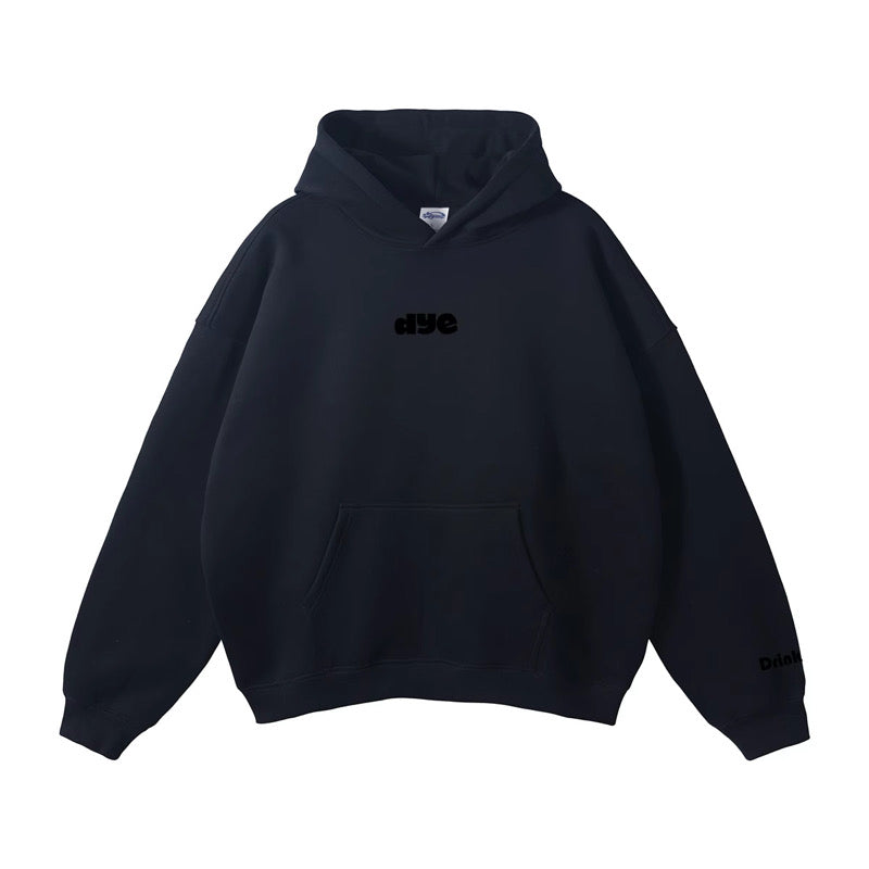 Dye Cropped Oversized Hoodie
