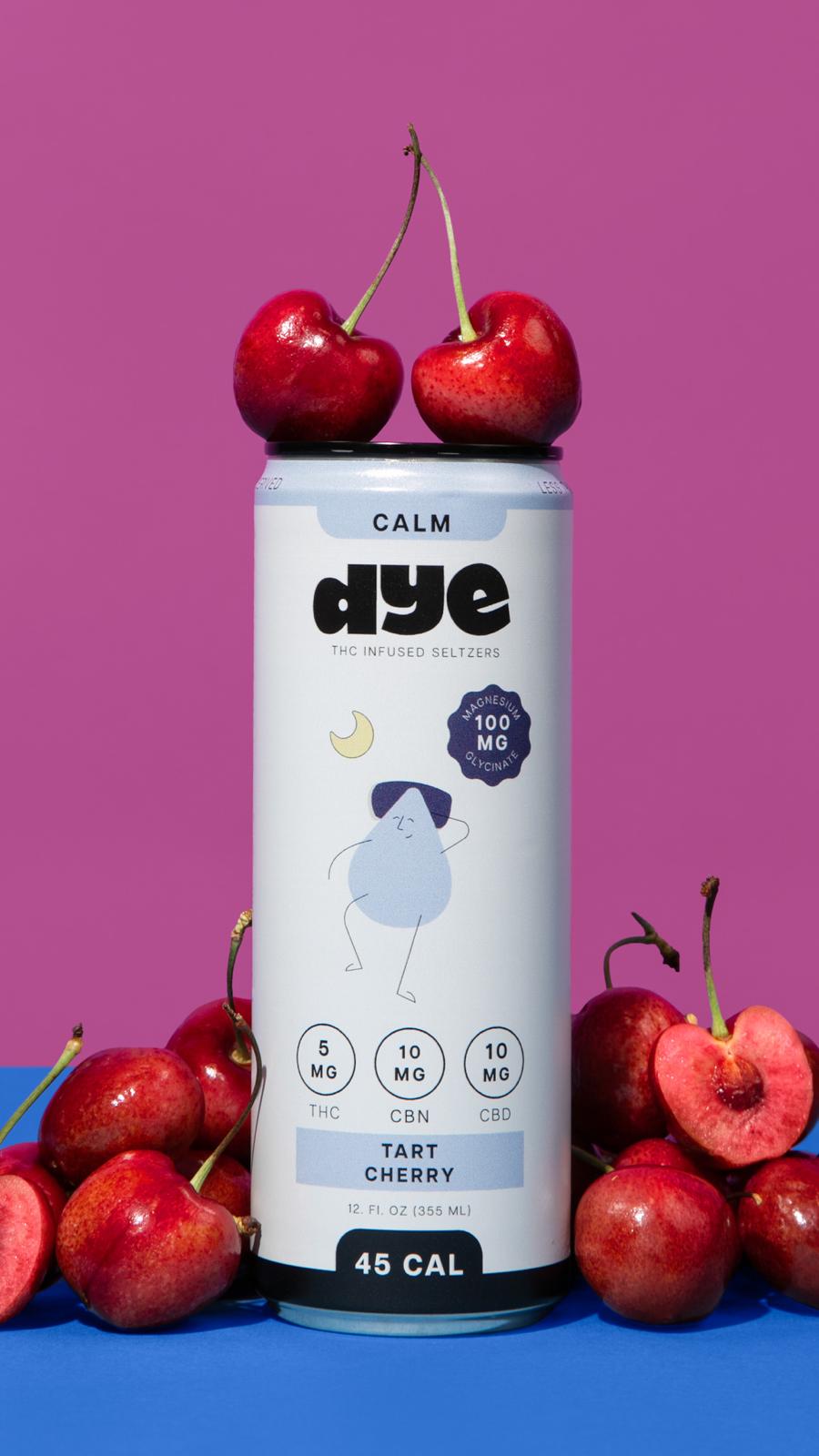 HEMP-DERIVED THC SELTZER - CALM - Tart Cherry – Drink DYE